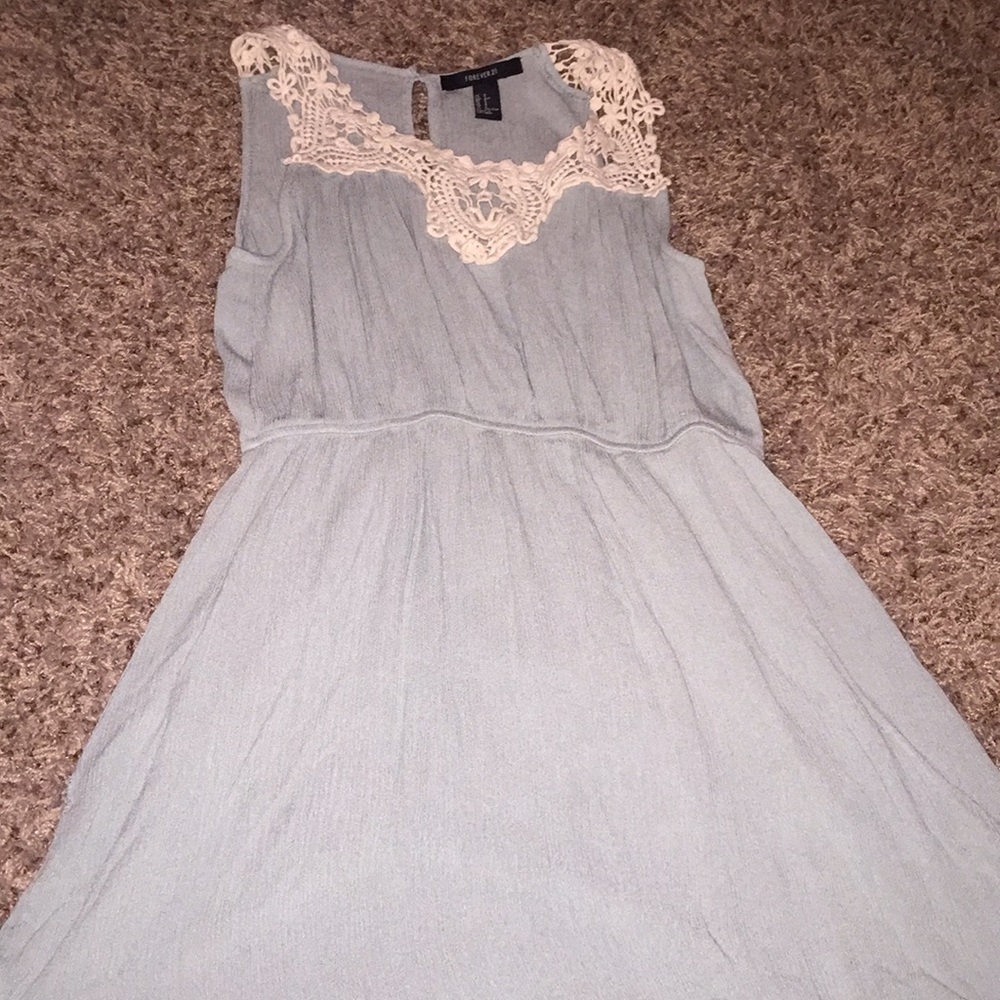 Forever 21 Blue and White Lace Coverup